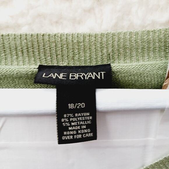 Sweater Pullover 18 20 Sage Metallic Quiet Luxury Soft Girl Minimalist Elevated - Picture 6 of 7